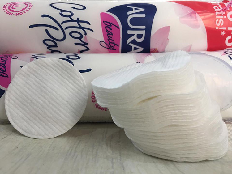 Bông tẩy trang Aura từ 100% sợi cotton cao cấp tự nhiên